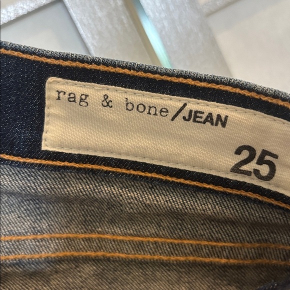 Rag & Bone Dre Dark Blue Straight Leg Jeans - Picture 5 of 7